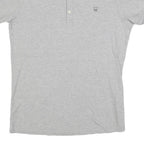 DIESEL Mens Grey & Blue Denim Collar Cotton Blend Short Sleeve Polo Shirt M