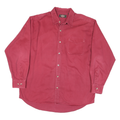 AMERICAN OUTPOST Mens Red Plain Shirt XL Casual Button Down Cotton Blend