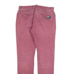 SUPERDRY Mens Slim Skinny Cotton Blend Burgundy Trousers W32 L32 Stylish