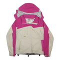 HELLY HANSEN Womens Pink & Cream Outdoor Jacket M Polyester Zip Hooded