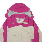 HELLY HANSEN Womens Pink & Cream Outdoor Jacket M Polyester Zip Hooded