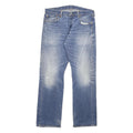 LEVI'S 501 Mens Blue Regular Straight Denim Medium W34 L32 Button Closure Jeans