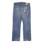 LEVI'S 501 Mens Blue Regular Straight Denim Medium W34 L32 Button Closure Jeans