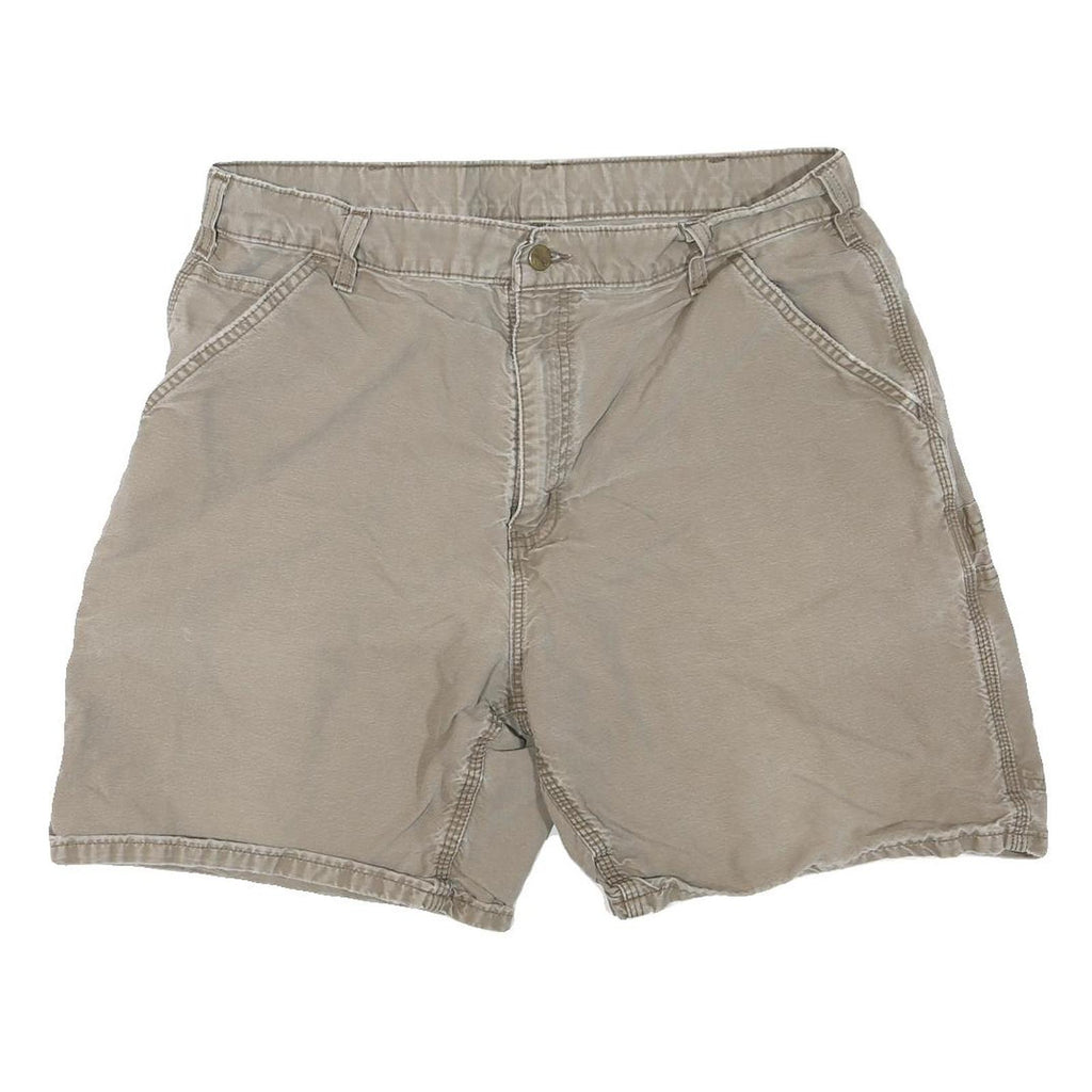 CARHARTT Mens Shorts Beige Casual Plain M W34 Workwear Durable Cotton