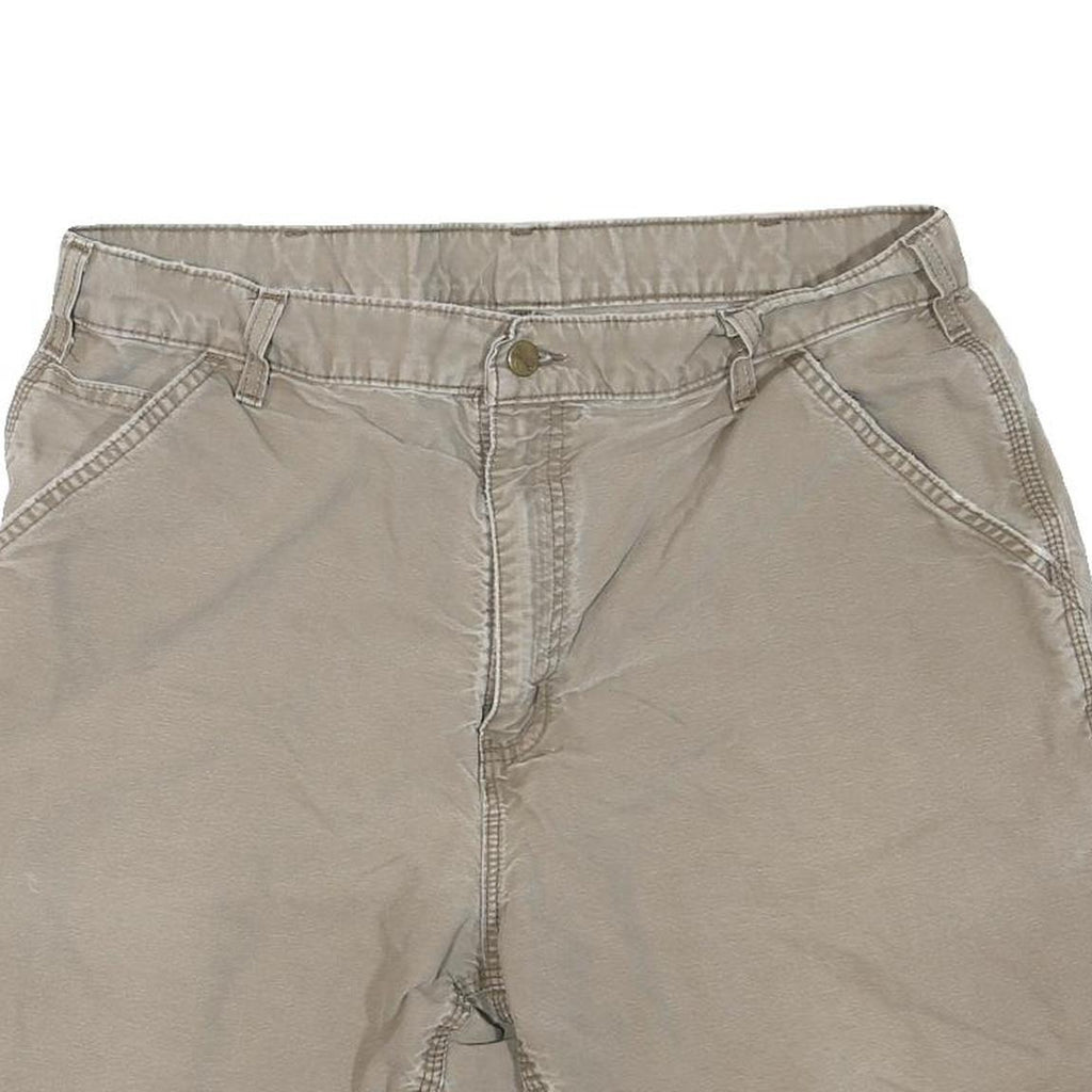 CARHARTT Mens Shorts Beige Casual Plain M W34 Workwear Durable Cotton