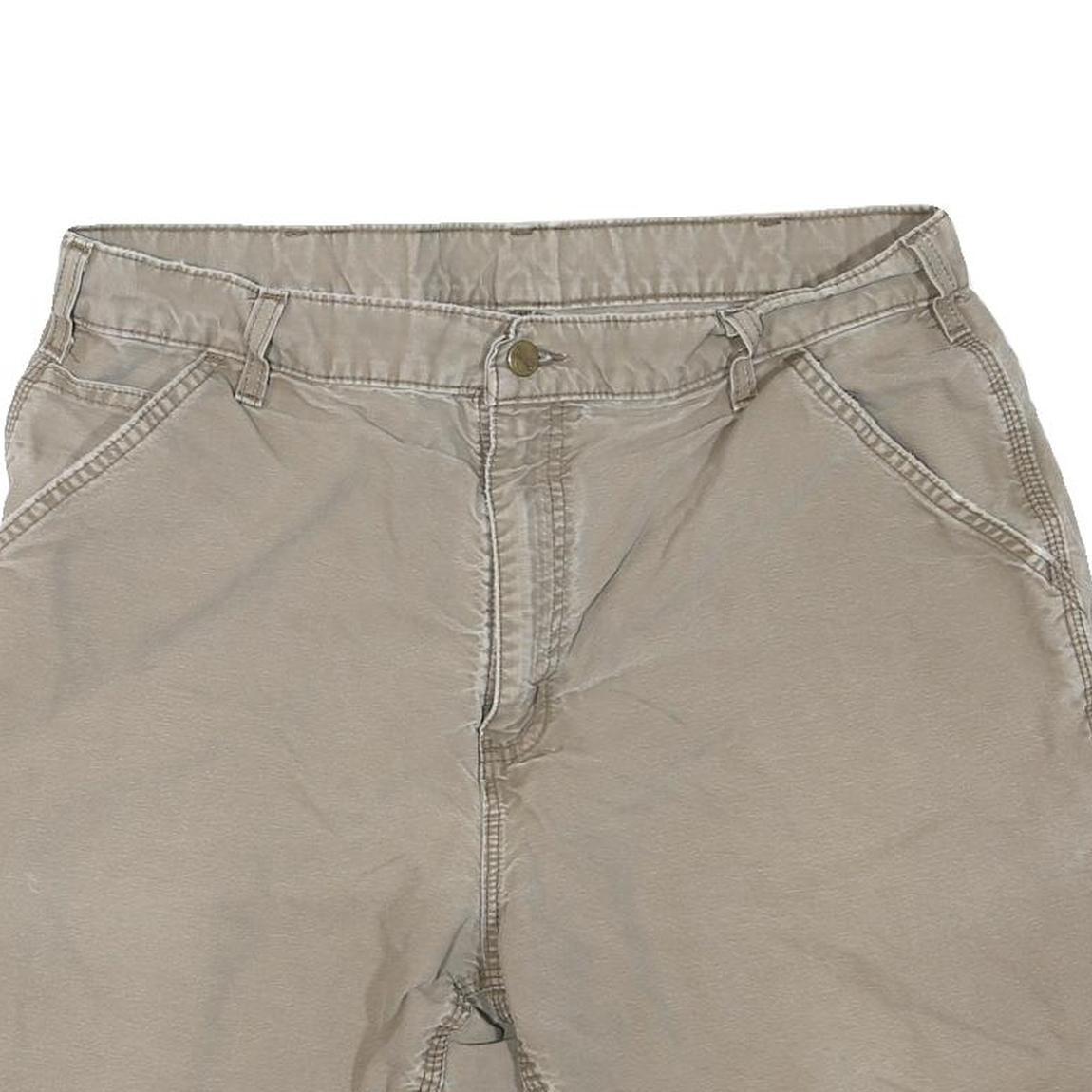 CARHARTT Mens Shorts Beige Casual Plain M W34 Workwear Durable Cotton