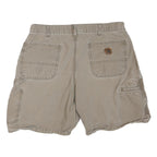 CARHARTT Mens Shorts Beige Casual Plain M W34 Workwear Durable Cotton