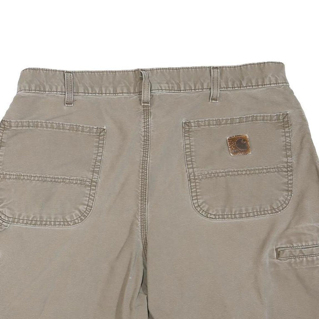 CARHARTT Mens Shorts Beige Casual Plain M W34 Workwear Durable Cotton