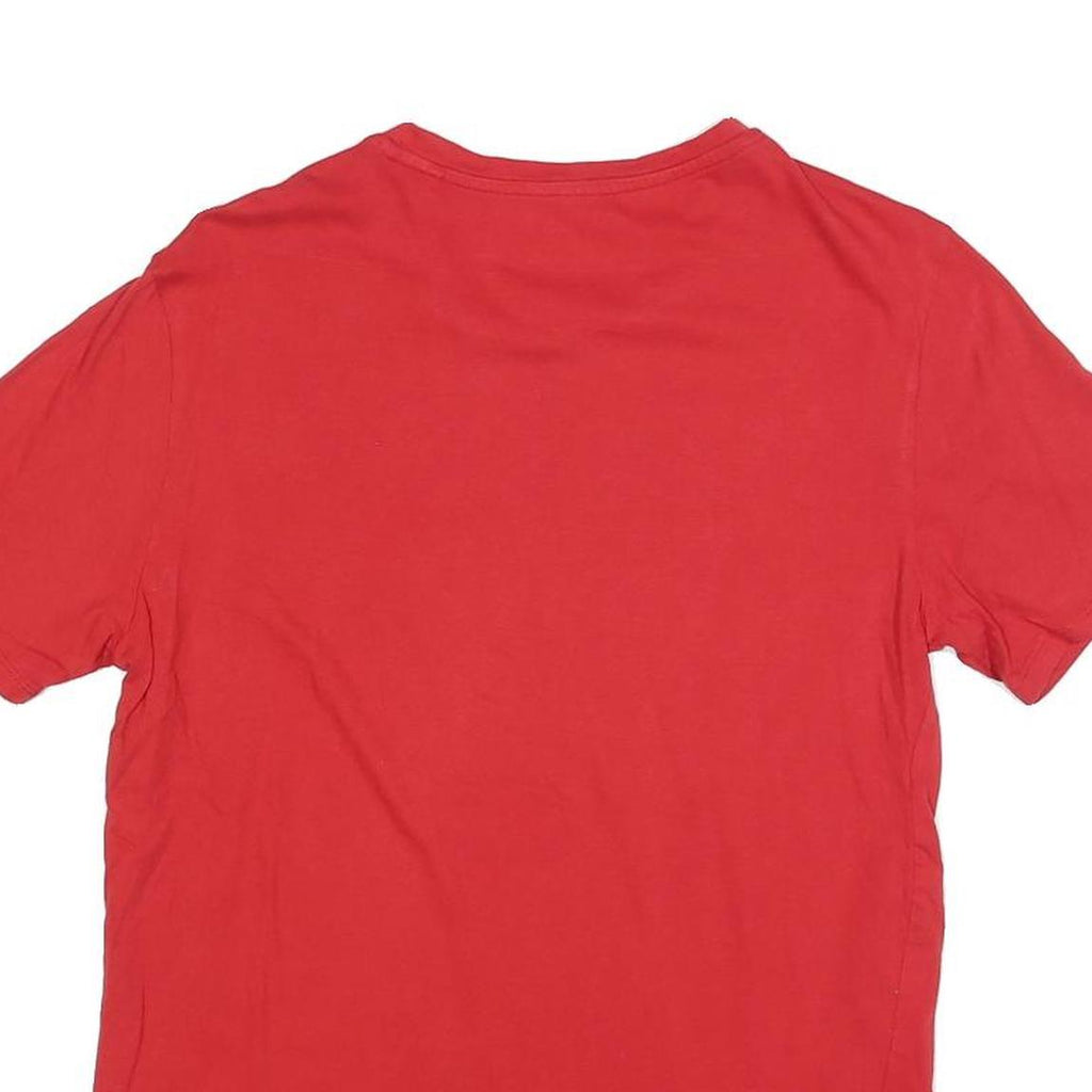 GUESS Mens Red Graphic T-Shirt M Short Sleeve Crew Neck Cotton Blend