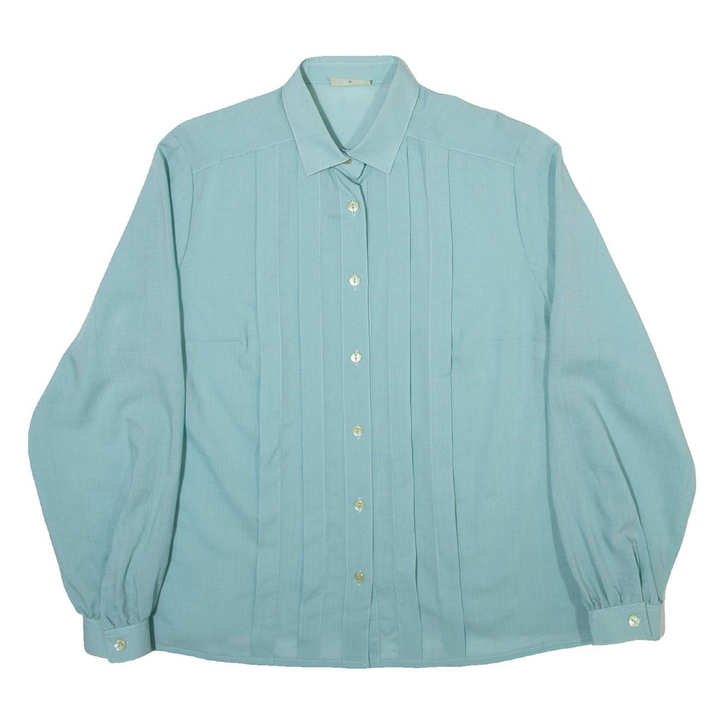 SOMMERMANN Womens Plain Shirt Green Long Sleeve M