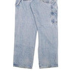 DICKIES Mens Regular Fit Light Blue Denim Jeans W33 L30 Workwear Utility Zip