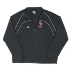 NEW BALANCE Mens Black Olivet College Football Track Jacket L Nylon Zip Athletic