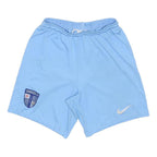 NIKE Mens Shorts Blue Casual M W26 Football Crest Embroidered Logo