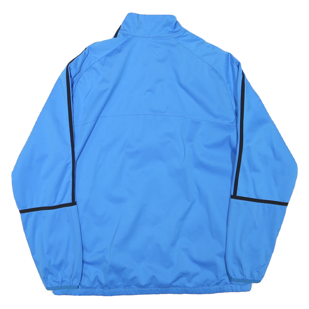 NIKE Mens Blue Jacket L Polyester Blend Plain Zip Sportswear Lightweight