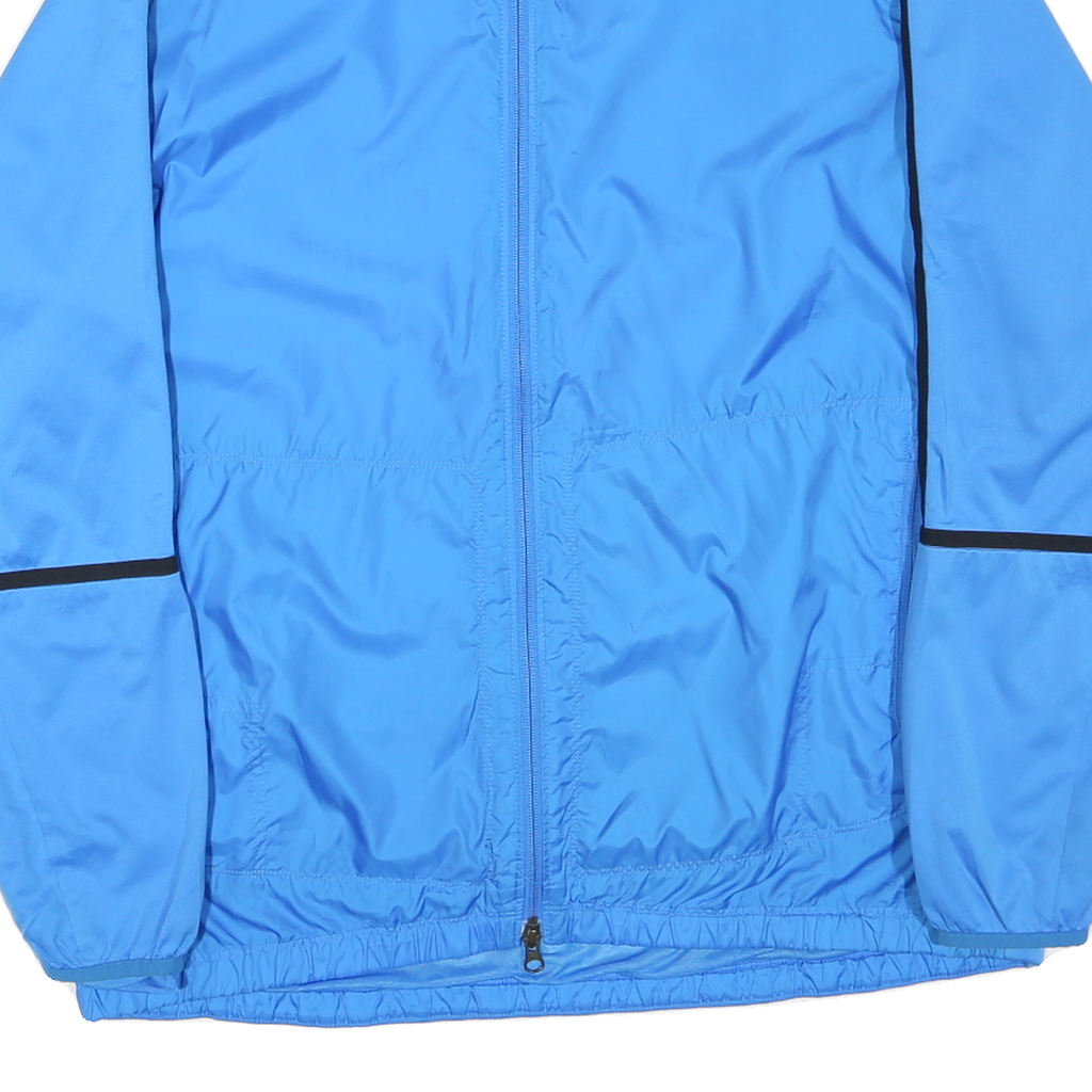 NIKE Mens Blue Jacket L Polyester Blend Plain Zip Sportswear Lightweight
