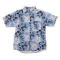 PINEAPPLE CONNECTION Mens Blue & Cream Floral Short Sleeve Shirt M Hawaiian
