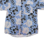 PINEAPPLE CONNECTION Mens Blue & Cream Floral Short Sleeve Shirt M Hawaiian