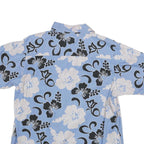 PINEAPPLE CONNECTION Mens Blue & Cream Floral Short Sleeve Shirt M Hawaiian