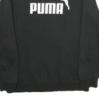PUMA Mens Black Sweatshirt Crew Neck M Cotton Blend Logo Pullover