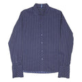 TED BAKER Mens Blue Check Pattern Shirt XL Cotton Blend Long Sleeve Button