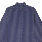 TED BAKER Mens Blue Check Pattern Shirt XL Cotton Blend Long Sleeve Button