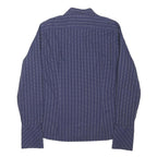 TED BAKER Mens Blue Check Pattern Shirt XL Cotton Blend Long Sleeve Button