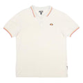 ELLESSE Mens White & Red Short Sleeve Logo Polo Shirt M Classic Cotton