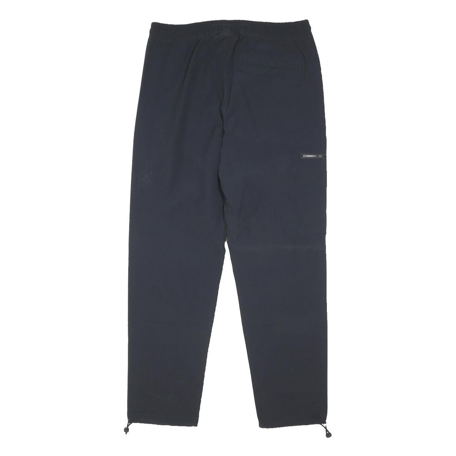 AIR JORDAN Mens Joggers Black Relaxed Tapered M W32 L29 Drawstring Zip Pockets