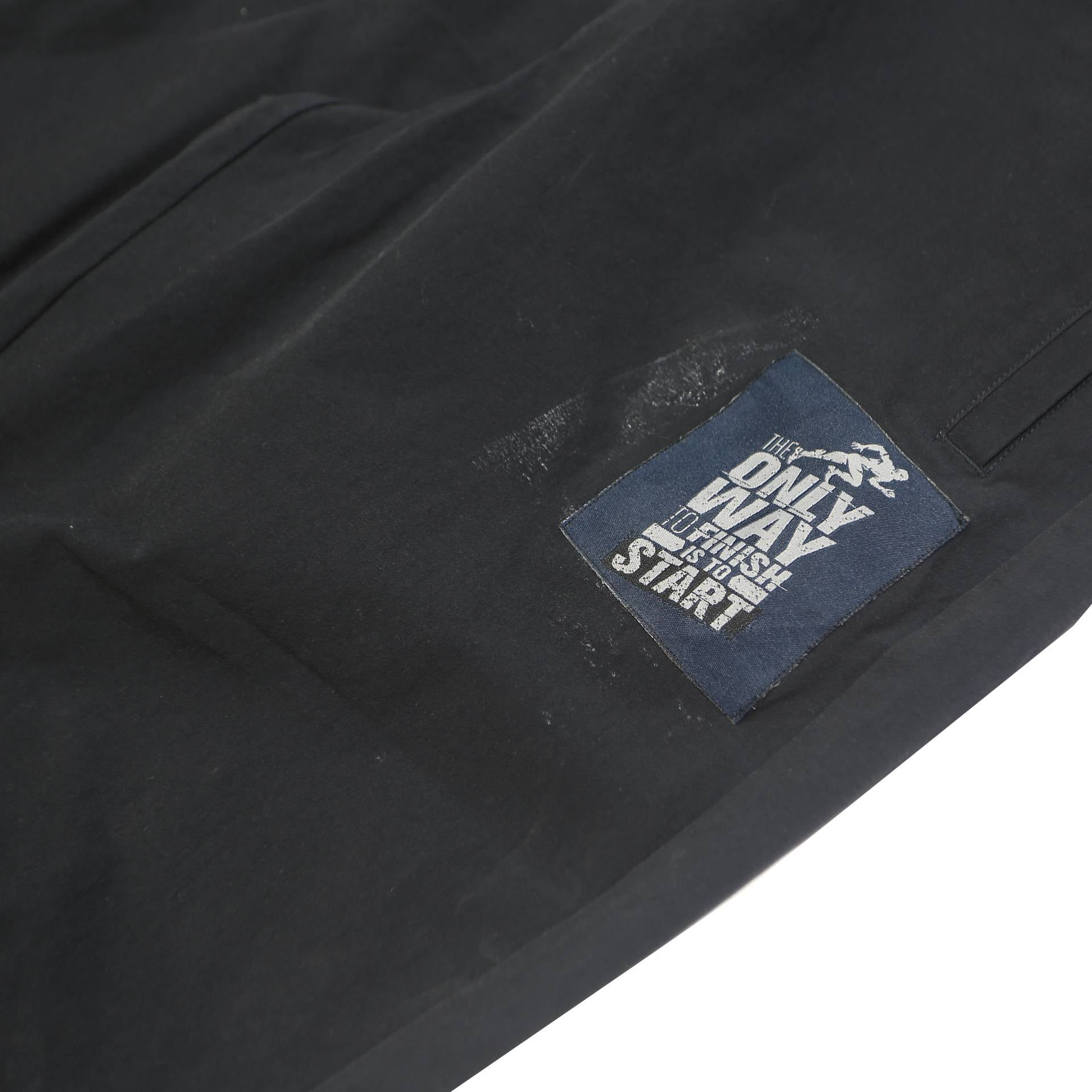 AIR JORDAN Mens Joggers Black Relaxed Tapered M W32 L29 Drawstring Zip Pockets