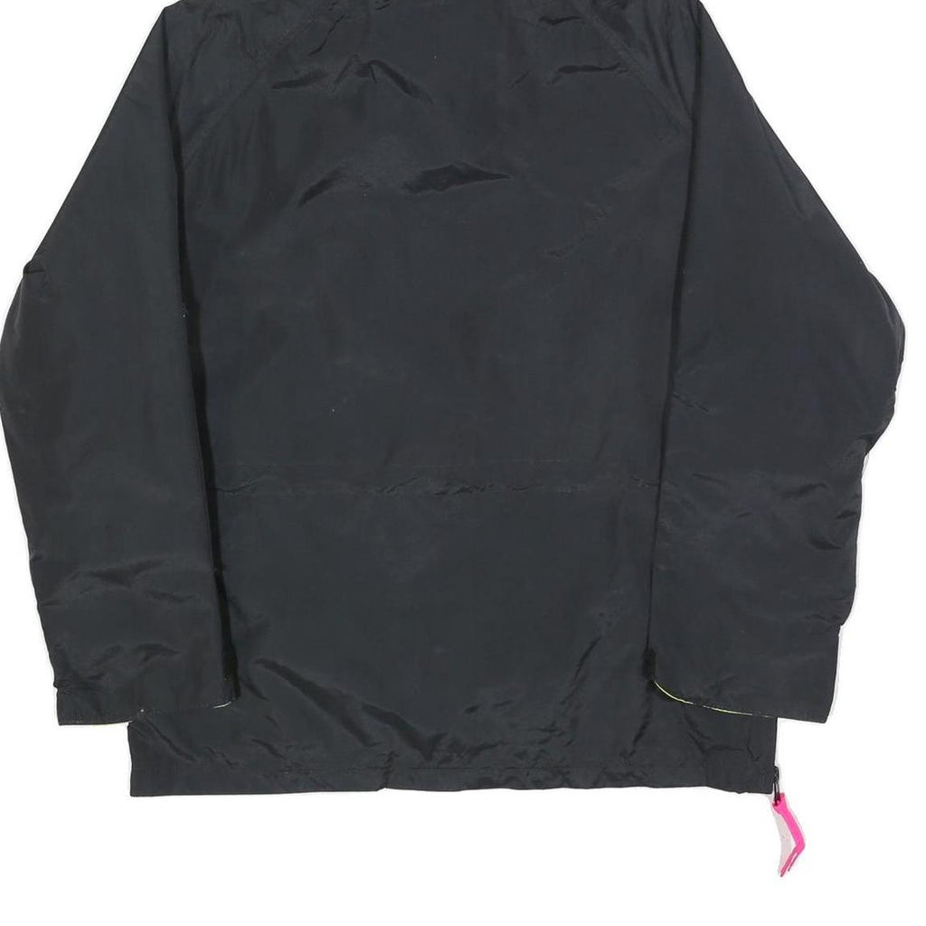 COLUMBIA Mens Black Neon Yellow Hooded Outdoor Jacket S Polyester Blend Zip