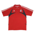 ADIDAS Mens Red & Black FC Bayern Munich Short Sleeve Cotton Polo Shirt L