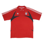 ADIDAS Mens Red & Black FC Bayern Munich Short Sleeve Cotton Polo Shirt L