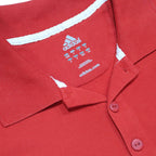 ADIDAS Mens Red & Black FC Bayern Munich Short Sleeve Cotton Polo Shirt L