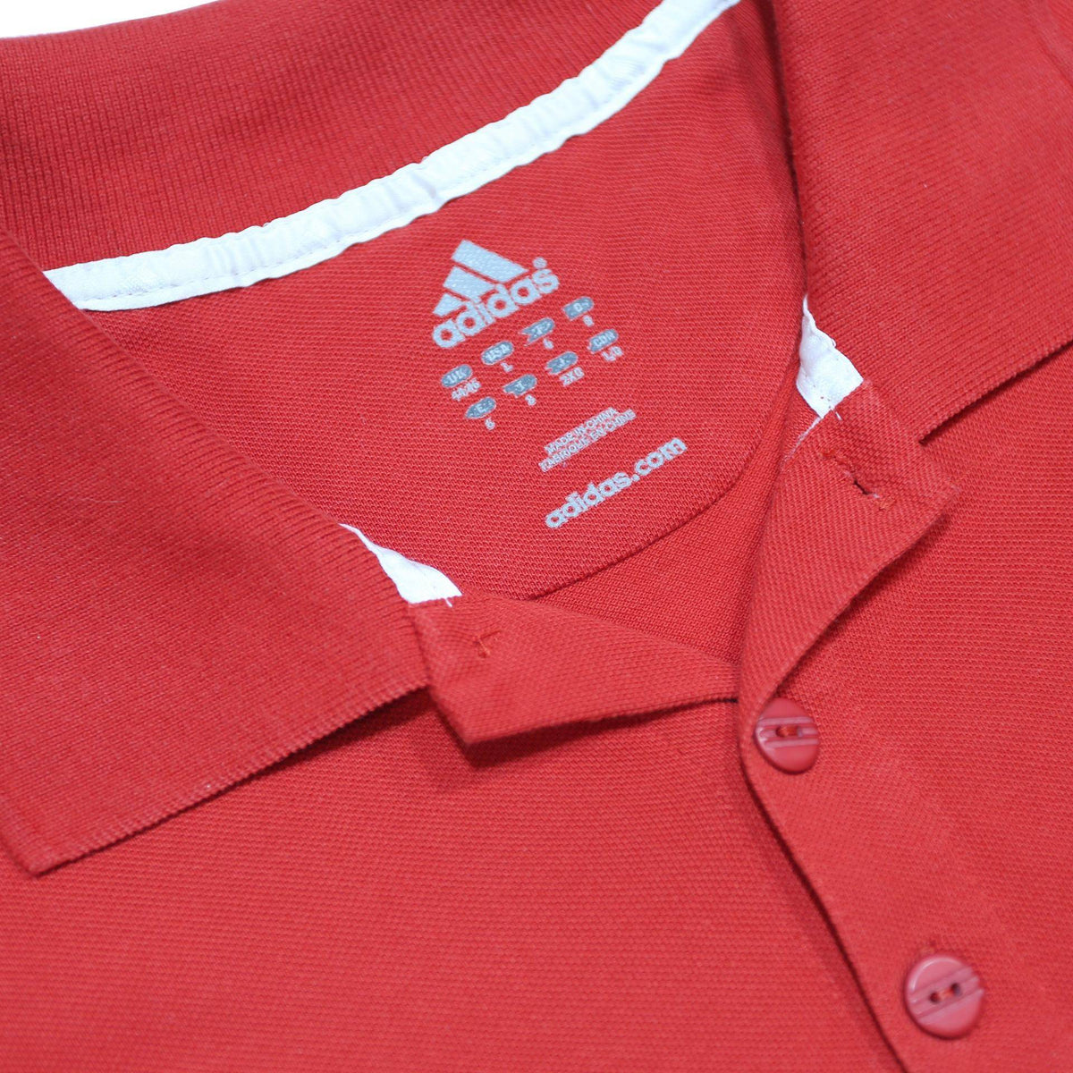 ADIDAS Mens Red & Black FC Bayern Munich Short Sleeve Cotton Polo Shirt L