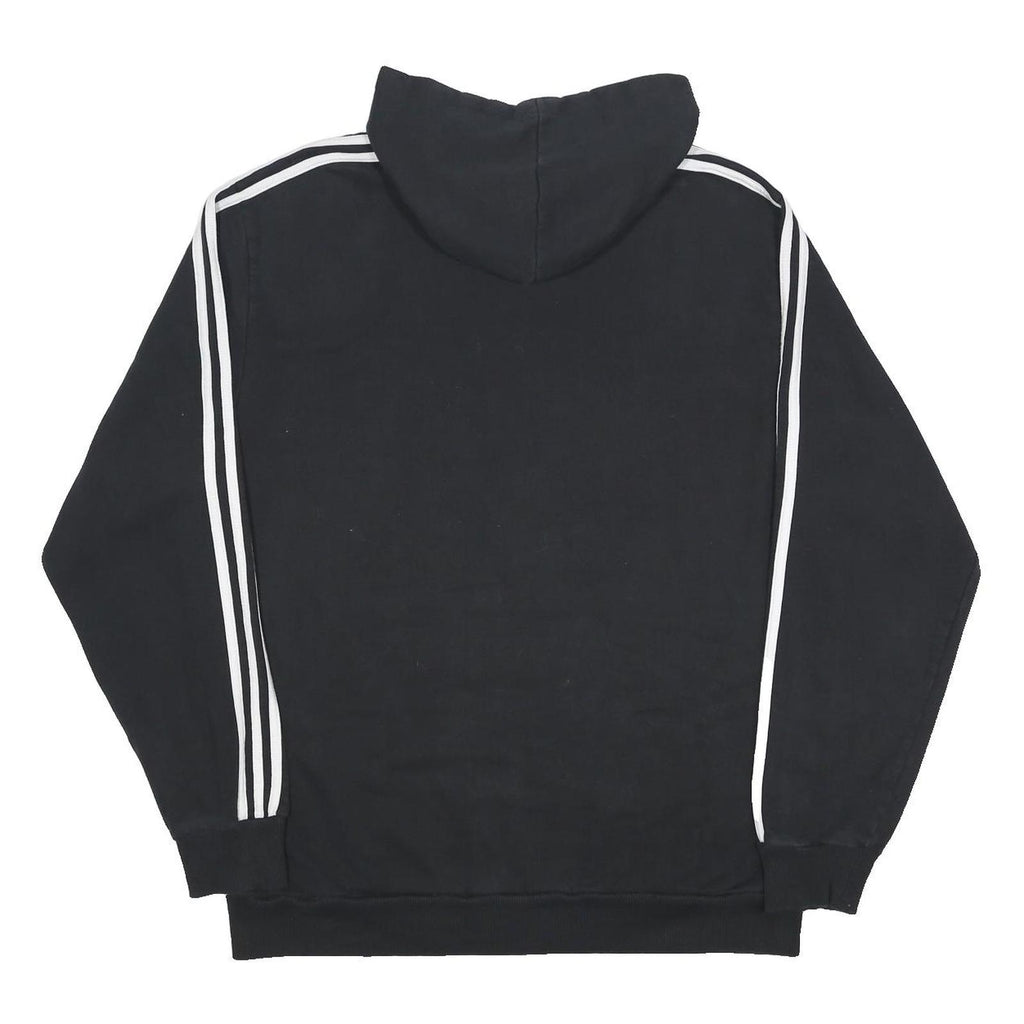 ADIDAS Mens Black Hoodie 2XL Cotton Blend Pullover Sportswear Sweatshirt