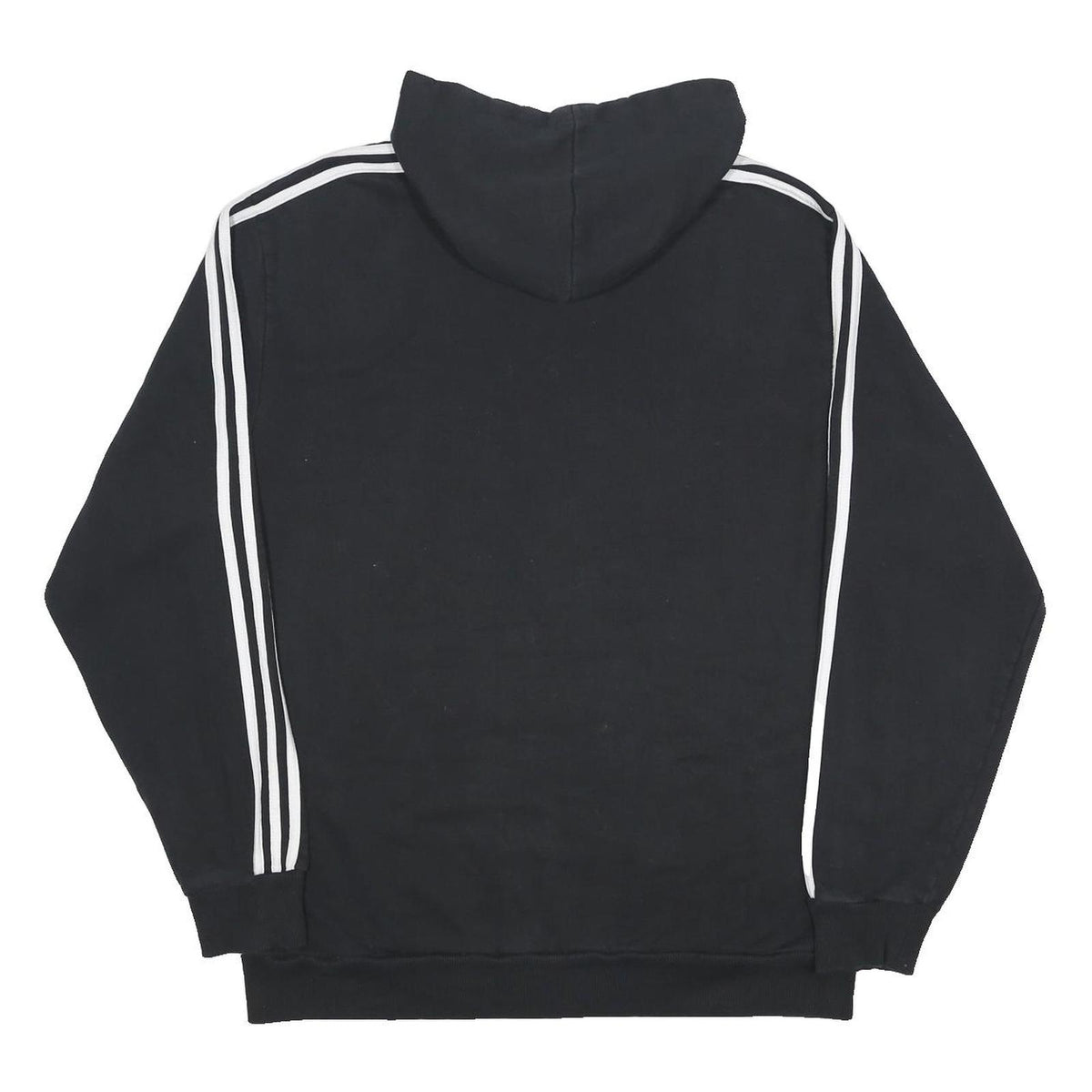 ADIDAS Mens Black Hoodie 2XL Cotton Blend Pullover Sportswear Sweatshirt