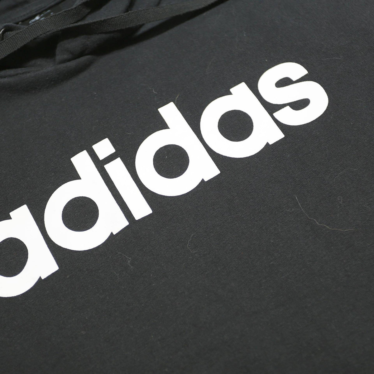 ADIDAS Mens Black Hoodie 2XL Cotton Blend Pullover Sportswear Sweatshirt