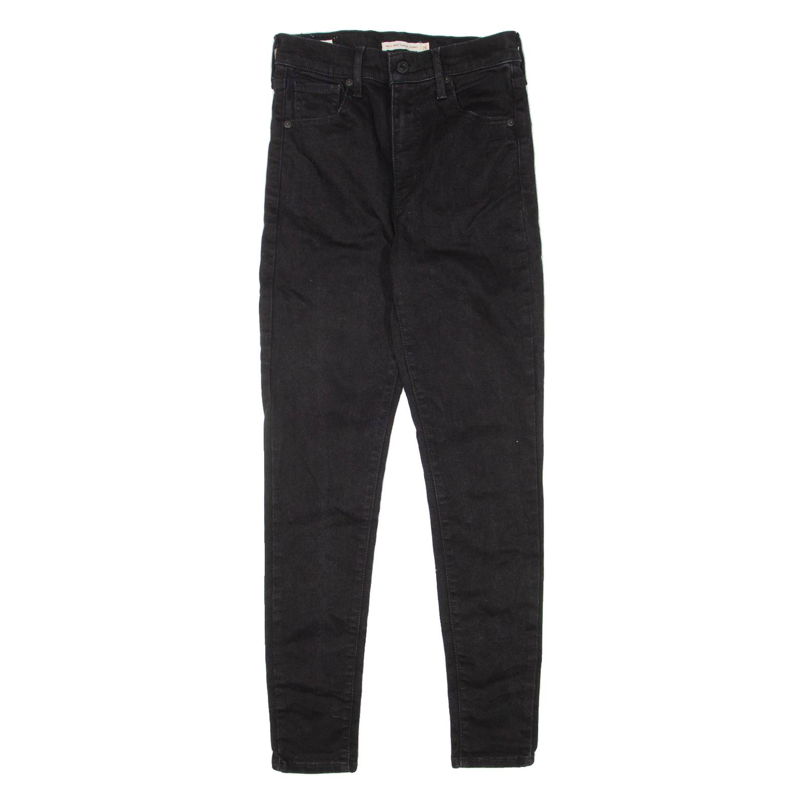 LEVI'S Mile High BIG E Womens Jeans Black Slim Skinny W26 L28