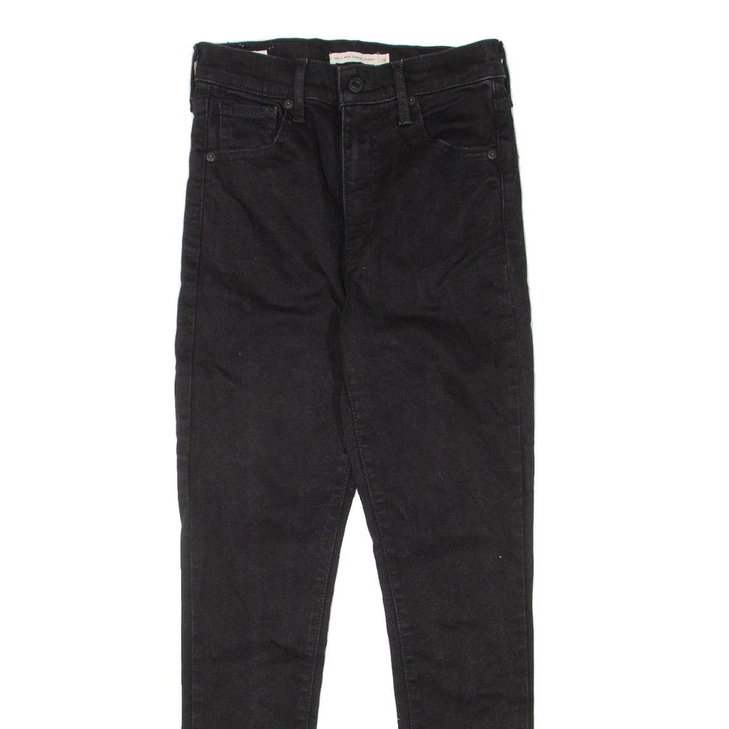 LEVI'S Mile High BIG E Womens Jeans Black Slim Skinny W26 L28