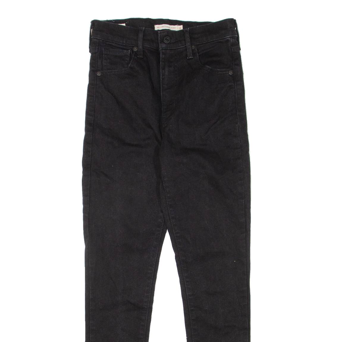 LEVI'S Mile High BIG E Womens Jeans Black Slim Skinny W26 L28