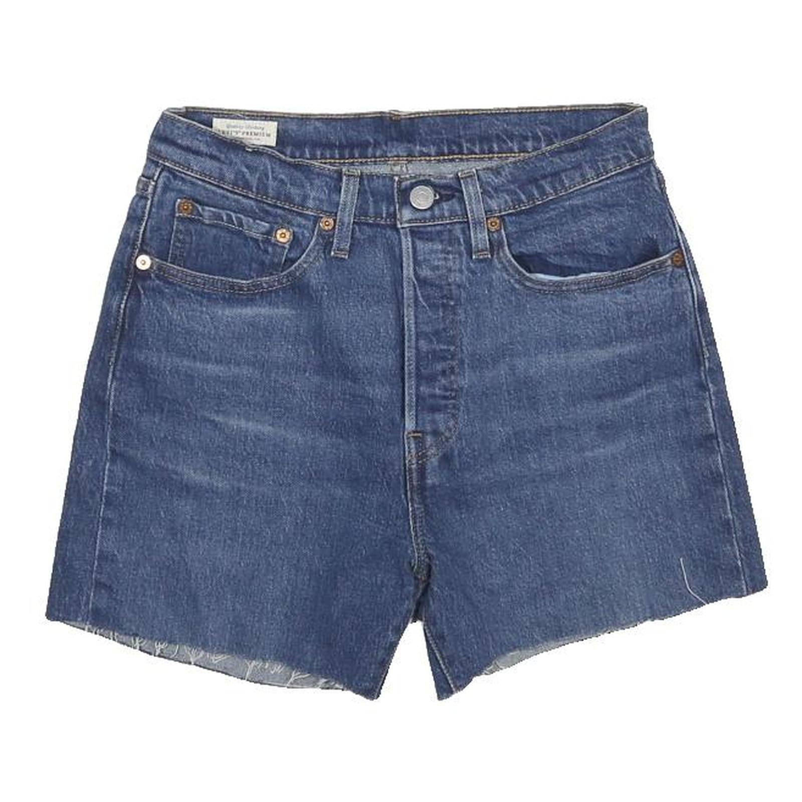 LEVI'S Womens Denim Blue Shorts S W27 Classic Raw Hem Casual