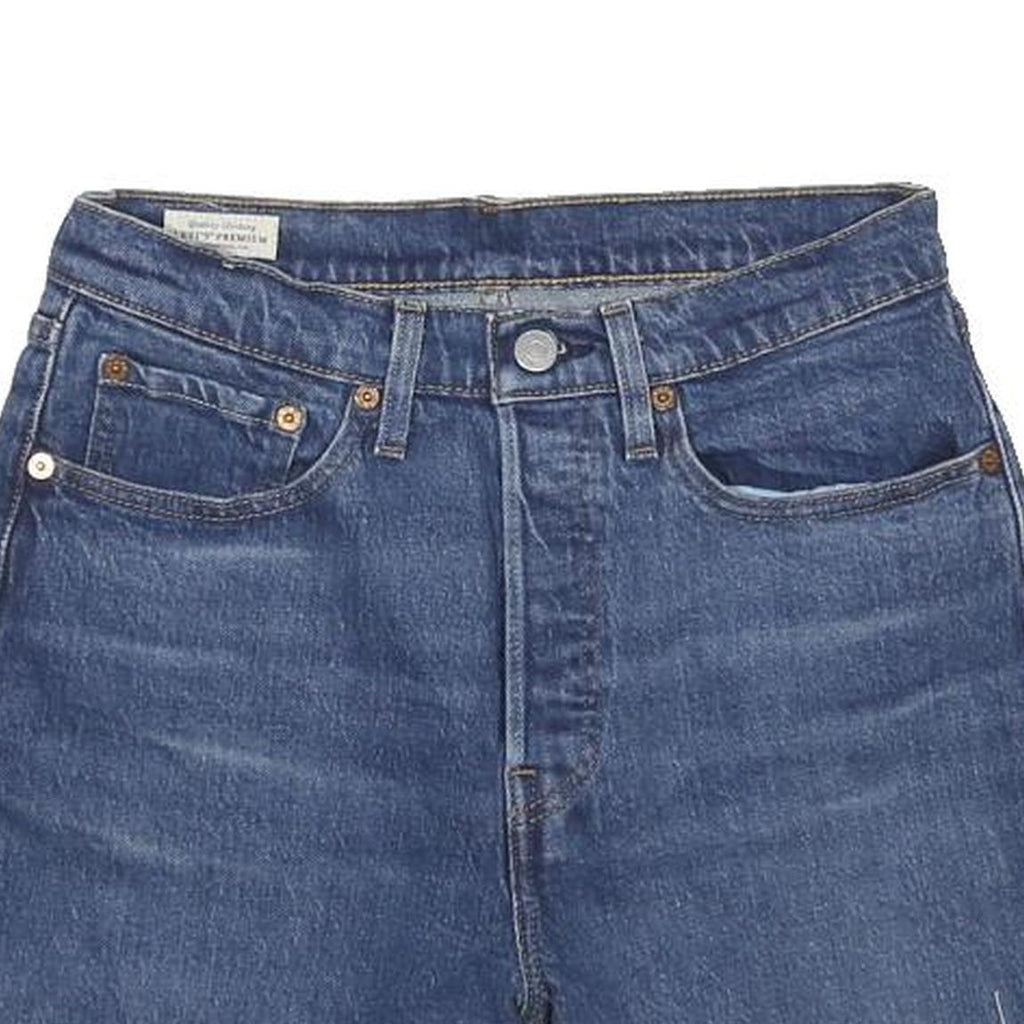 LEVI'S Womens Denim Blue Shorts S W27 Classic Raw Hem Casual