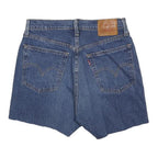 LEVI'S Womens Denim Blue Shorts S W27 Classic Raw Hem Casual