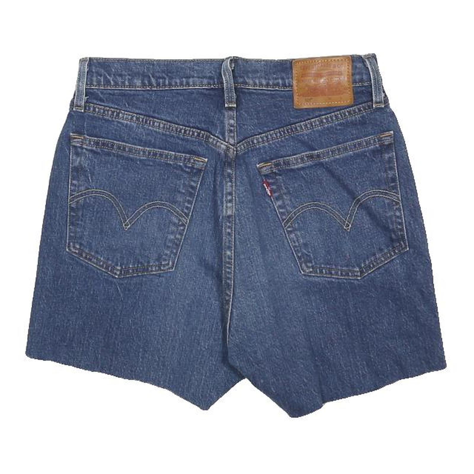 LEVI'S Womens Denim Blue Shorts S W27 Classic Raw Hem Casual