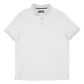 CALVIN KLEIN Mens White XL Short Sleeve Plain Polo Shirt Cotton Blend Classic