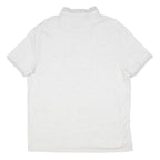 CALVIN KLEIN Mens White XL Short Sleeve Plain Polo Shirt Cotton Blend Classic