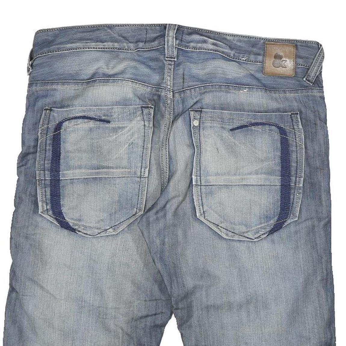 BRAGG Mens Shorts Blue Denim XL W34 Casual Cotton Blend Relaxed Fit