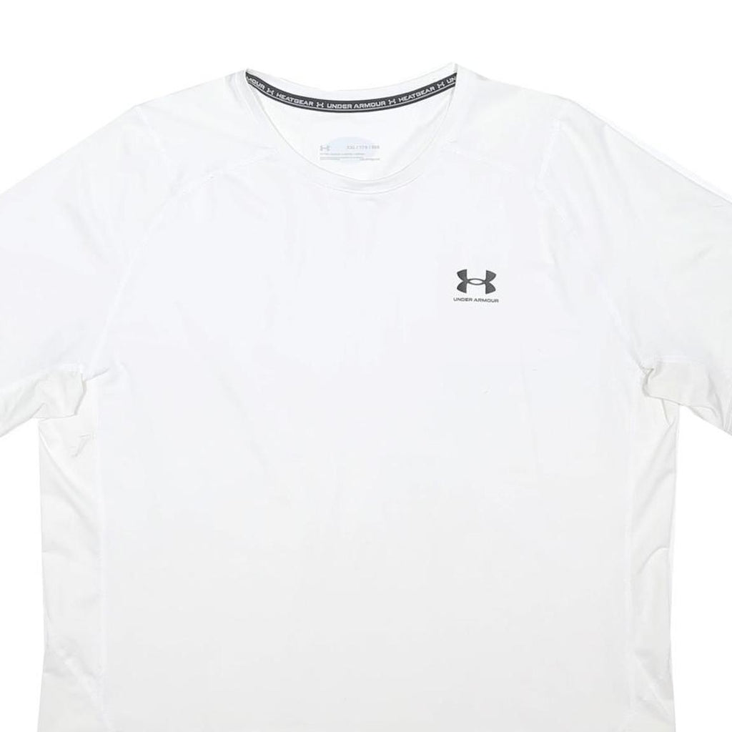 UNDER ARMOUR Mens White Performance T-Shirt 2XL Short Sleeve Crew Neck
