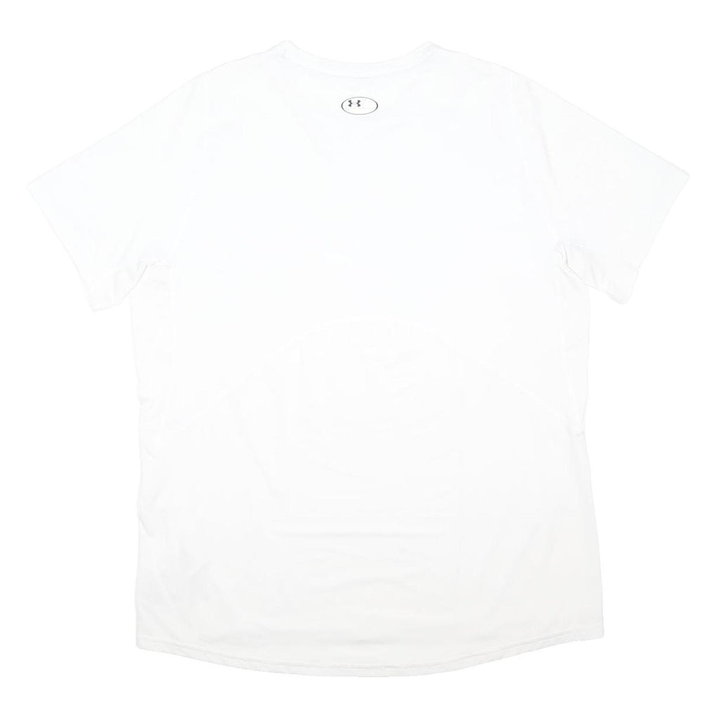 UNDER ARMOUR Mens White Performance T-Shirt 2XL Short Sleeve Crew Neck