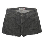 LEVI'S Womens Shorts Black Denim Slim Straight XL W36 Casual Cotton